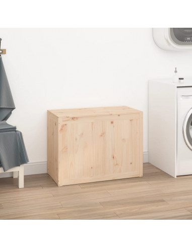 Contenitore per Bucato 88,5x44x66 cm Legno Massello Pino
