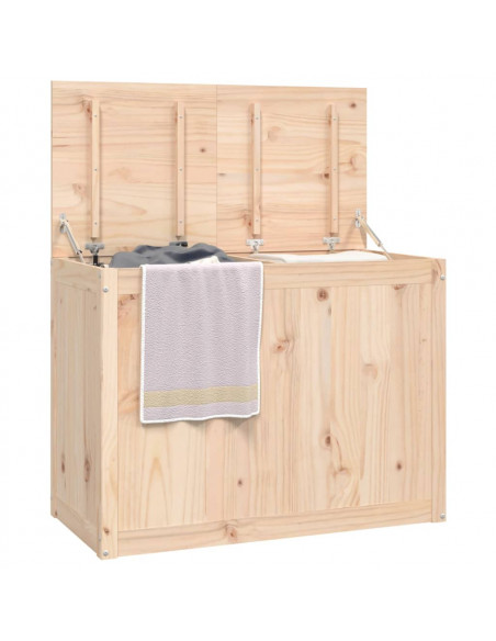 Contenitore per Bucato 88,5x44x66 cm Legno Massello Pino