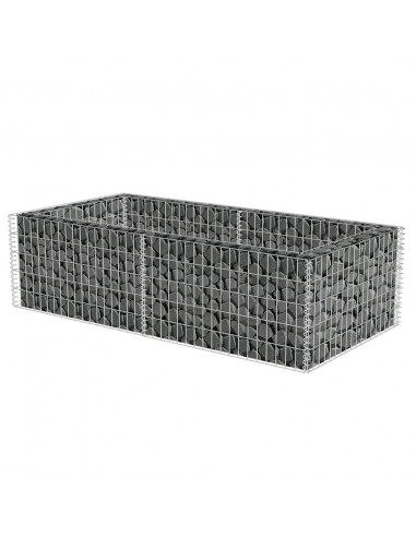 Gabbione Fioriera in Acciaio Zincato 180x90x50 cm
