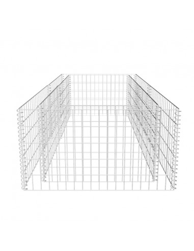 Gabbione Fioriera in Acciaio Zincato 180x90x50 cm