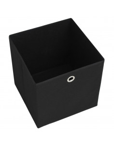 Contenitori 4 pz in Tessuto non Tessuto 28x28x28 cm Nero