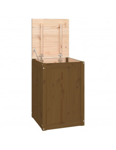 Contenitore per Bucato Miele 44x44x66 cm Legno Massello Pino 2