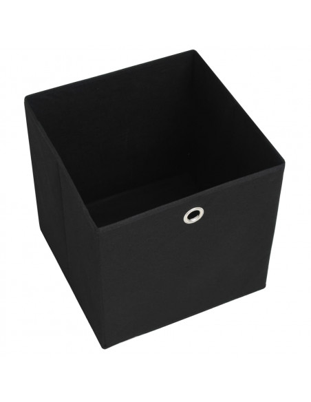 Contenitori 10 pz in Tessuto non Tessuto 28x28x28 cm Nero