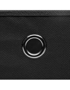 Contenitori con Coperchi 10 pz 28x28x28 cm Nero