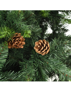 Albero di Natale Artificiale con Pigne Verde 210 cm