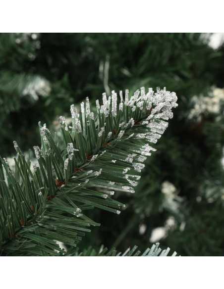 Albero di Natale Artificiale Pigne e Brillantini Bianchi 210 cm