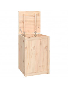 Contenitore per Bucato 44x44x66 cm Legno Massello Pino 2