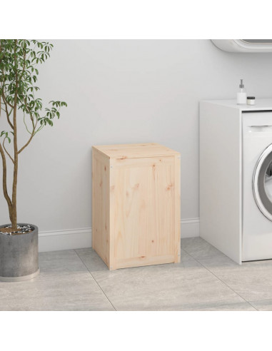 Contenitore per Bucato 44x44x66 cm Legno Massello Pino