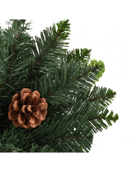 Albero di Natale Artificiale con Pigne Verde 210 cm