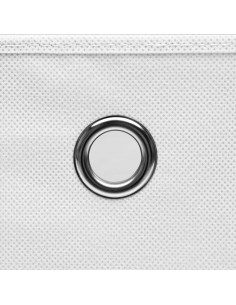 Contenitori con Coperchi 4 pz 28x28x28 cm Bianco