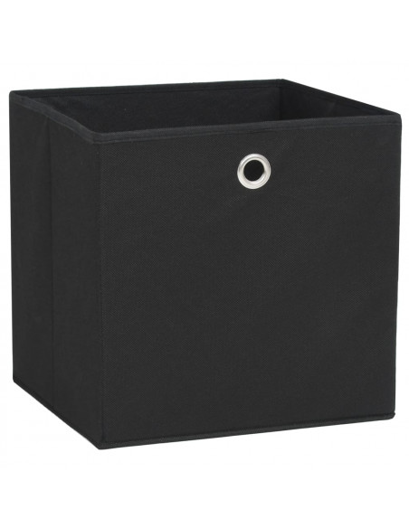 Contenitori 4 pz in Tessuto non Tessuto 28x28x28 cm Nero