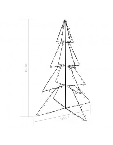 Albero di Natale a Cono 240 LED per Interni Esterni 115x150 cm