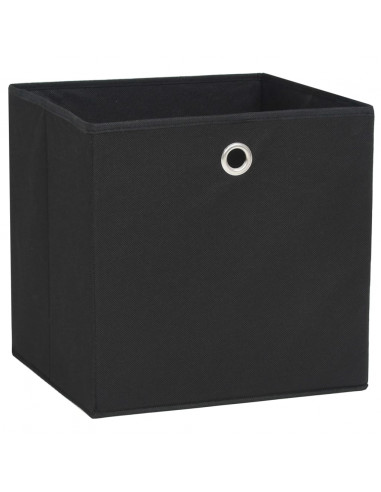 Contenitori 10 pz in Tessuto non Tessuto 28x28x28 cm Nero
