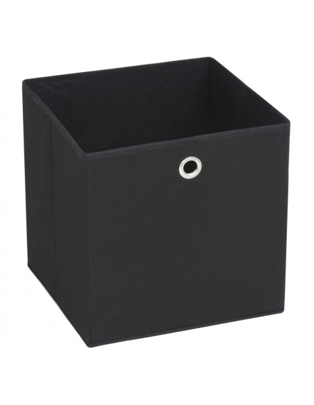 Contenitori 10 pz in Tessuto non Tessuto 28x28x28 cm Nero