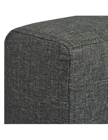 2 Pz Set di Divani in Stoffa Grigio Scuro