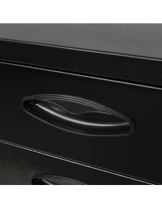 Cassettiera Porta Attrezzi in Metallo con 3 Cassetti Nera