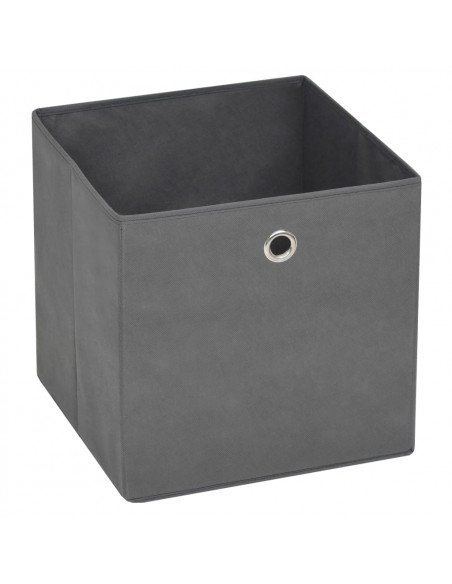 Contenitori 10 pz in Tessuto non Tessuto 28x28x28 cm Grigio