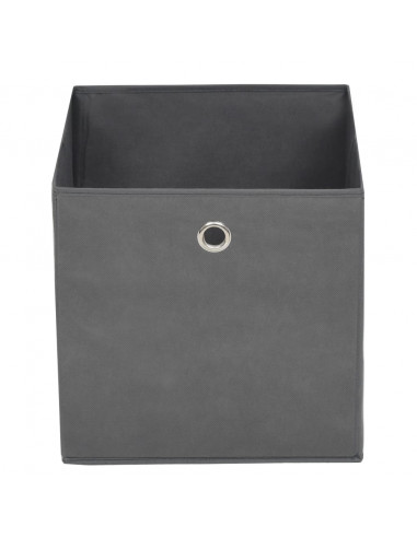 Contenitori 10 pz in Tessuto non Tessuto 28x28x28 cm Grigio