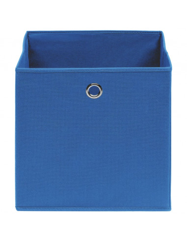 Contenitori 4 pz in Tessuto non Tessuto 28x28x28 cm Blu