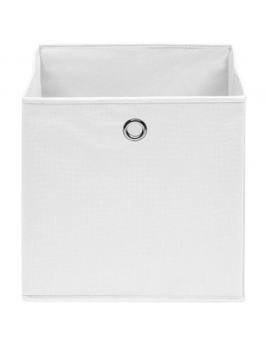 Contenitori 10 pz in Tessuto non Tessuto 28x28x28 cm Bianco