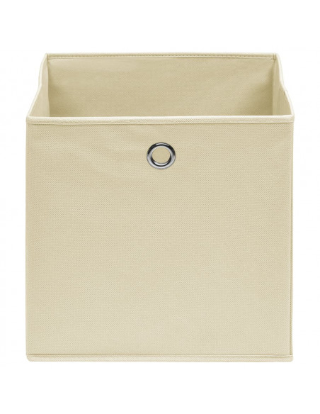 Contenitori 10 pz in Tessuto non Tessuto 28x28x28 cm Crema