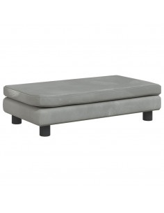 Divano Bambini Poggiapiedi Grigio Chiaro 100x50x30 cm Velluto