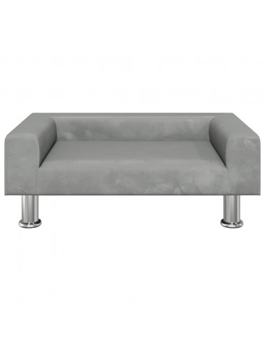 Divano per Bambini Grigio Chiaro 70x45x26,5 cm in Velluto