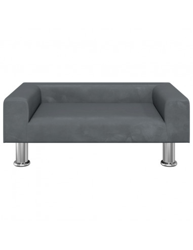 Divano per Bambini Grigio Scuro 70x45x26,5 cm in Velluto
