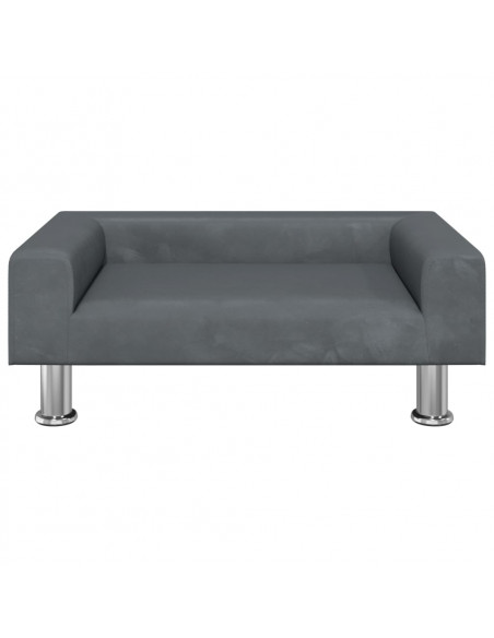 Divano per Bambini Grigio Scuro 70x45x26,5 cm in Velluto