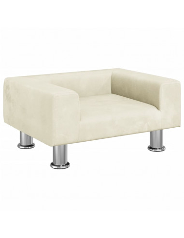 Divano per Bambini Crema 50x40x26,5 cm in Velluto