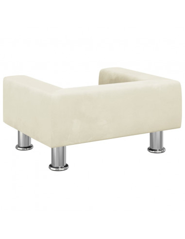 Divano per Bambini Crema 50x40x26,5 cm in Velluto