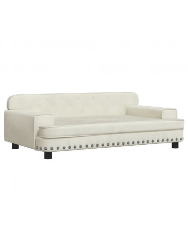Divano per Bambini Crema 90x53x30 cm in Velluto