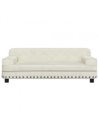 Divano per Bambini Crema 90x53x30 cm in Velluto