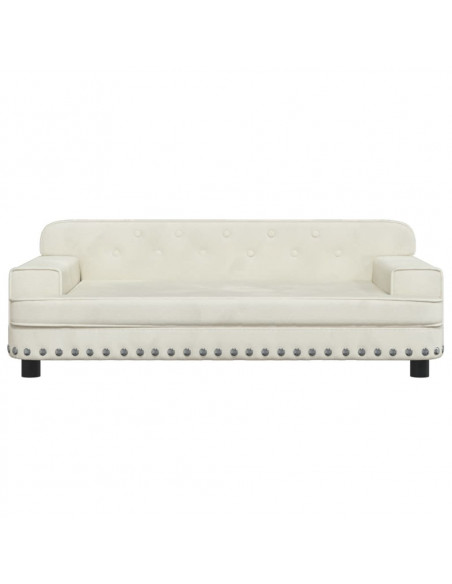 Divano per Bambini Crema 90x53x30 cm in Velluto