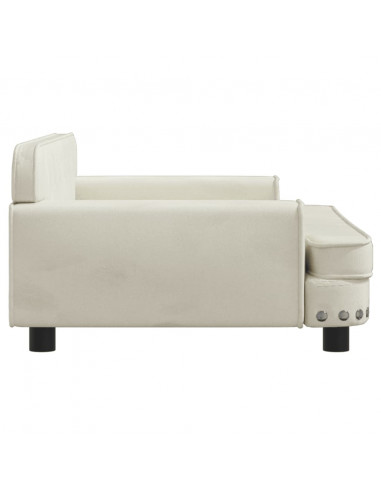 Divano per Bambini Crema 90x53x30 cm in Velluto