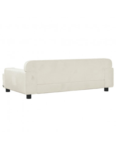Divano per Bambini Crema 90x53x30 cm in Velluto