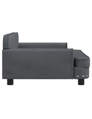 Divano per Bambini Grigio Scuro 90x53x30 cm in Velluto