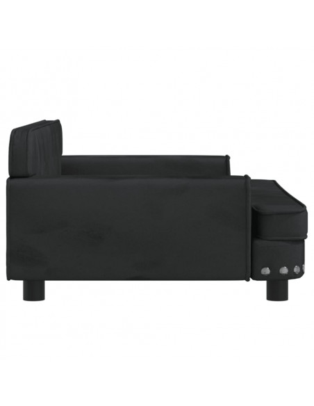 Divano per Bambini Nero 90x53x30 cm in Velluto