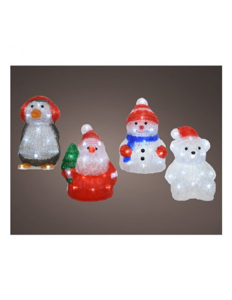 Decoro Kaemingk 491213 LUMINEO Personaggi Acrilico Assortito