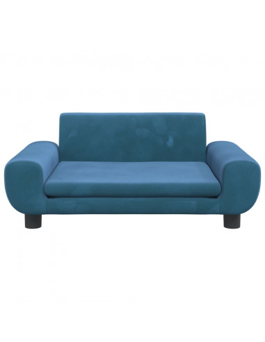 Divano per Bambini Blu 70x45x33 cm in Velluto
