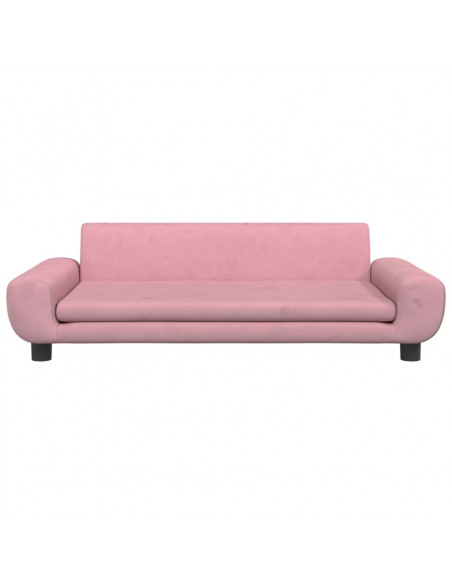 Divano per Bambini Rosa 100x54x33 cm in Velluto