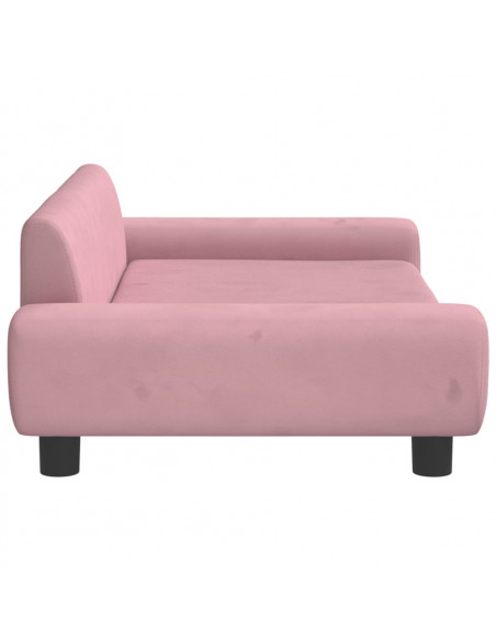 Divano per Bambini Rosa 100x54x33 cm in Velluto