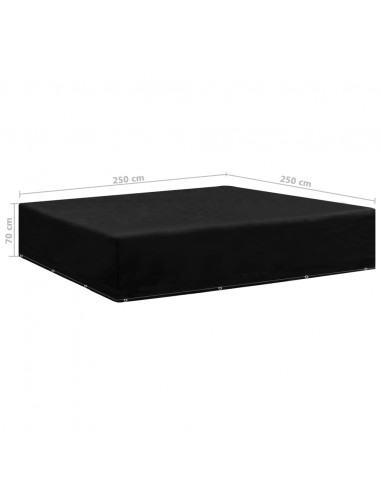 Copertura per Mobili da Giardino con 12 Occhielli 250x250x70 cm