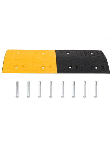 Dosso Giallo e Nero 420x32,5x4 cm in Gomma