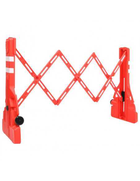 Barriera Stradale Pieghevole Rossa 210x50x105 cm