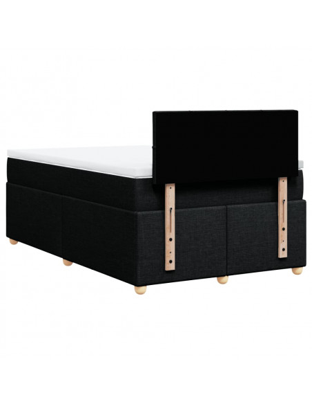 Giroletto a Molle con Materasso Nero 120x190 cm in Tessuto