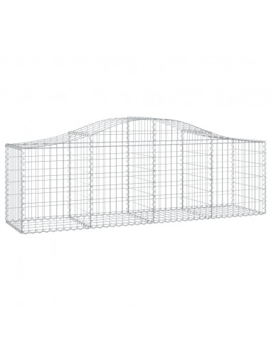 Cesti Gabbioni ad Arco 4 pz 200x50x60/80 cm Ferro Zincato