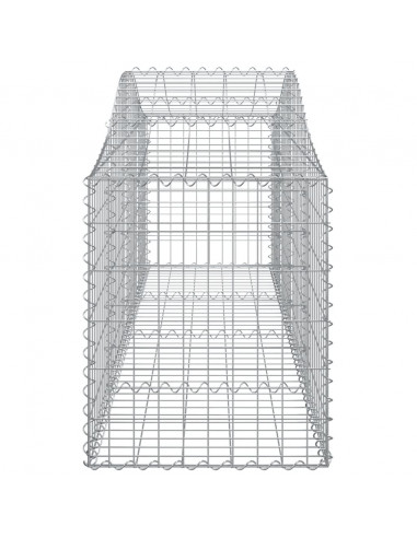 Cesti Gabbioni ad Arco 4 pz 200x50x60/80 cm Ferro Zincato