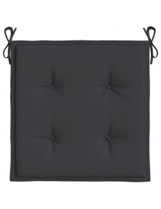 Cuscini per Sedia 6 pz Neri 40x40x4 cm in Tessuto Oxford