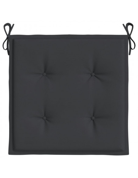 Cuscini per Sedia 6 pz Neri 40x40x3 cm in Tessuto Oxford